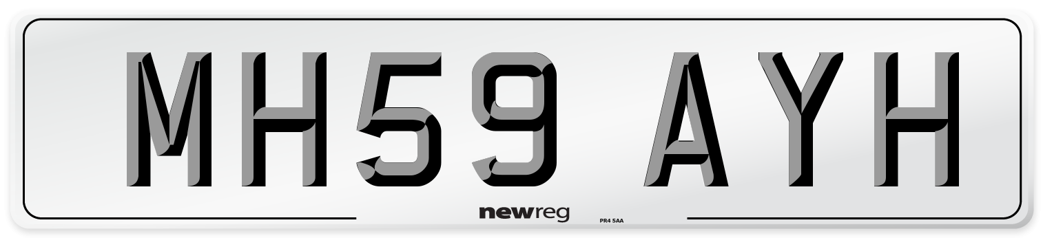 MH59 AYH Number Plate from New Reg